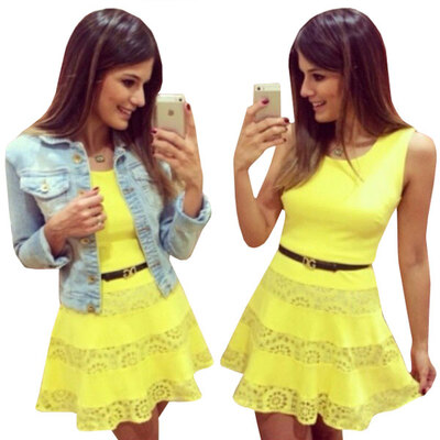 Lovaru ™summer style 2015 new women dress new adorable round neck sleeveless lace dress original
Lovaru ™summer style 2015 new women dress new adorable round neck sleeveless lace dress original