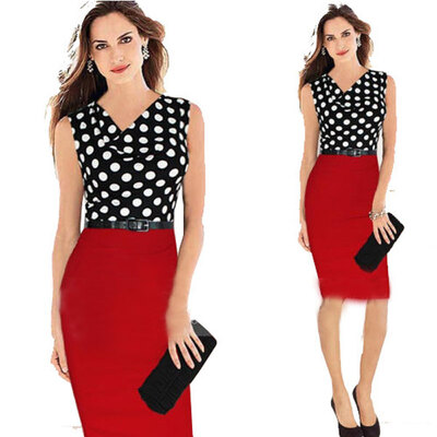 Lovaru ™New 2015 fashion Free Shipping Sexy Summer Dresses Draped Neck Polka Dot Color Party Dress Block To Wear To Work
Lovaru ™New 2015 fashion Free Shipping Sexy Summer Dresses Draped Neck Polka Dot Color Party Dress Block To Wear To Work