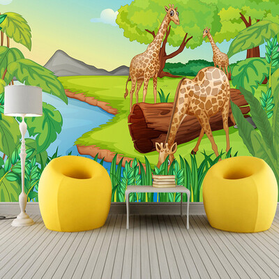 Custom 3D Photo Wallpaper Cartoon Forest Giraffe Children's Room Bedroom Non-woven Fabric Background Decor Mural Wall Painting
Custom 3D Photo Wallpaper Cartoon Forest Giraffe Children's Room Bedroom Non-woven Fabric Background Decor Mural Wall Painting