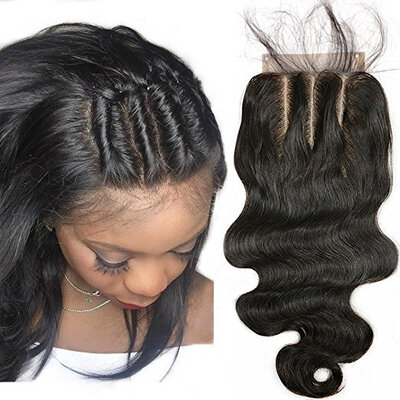 Remeehi Brand 3 Part Lace Closure 4x4 Body Wave Human Hair Closure Top Piece with Baby Hair Natural Black Color Bleached Knots
Remeehi Brand 3 Part Lace Closure 4x4 Body Wave Human Hair Closure Top Piece with Baby Hair Natural Black Color Bleached Knots