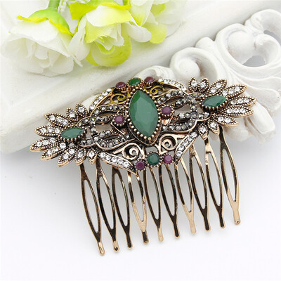 Vintage Indian Resin Flower Hairwear Hair Comb Hair Clips Hairpins Hijab Headdress Comb Turkish Bride Jewelry Antique Gold Color
Vintage Indian Resin Flower Hairwear Hair Comb Hair Clips Hairpins Hijab Headdress Comb Turkish Bride Jewelry Antique Gold Color