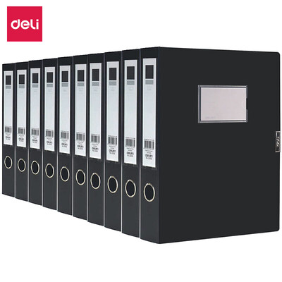 Deli deli 10 55mm high quality file box A4 data box file box black 33202
