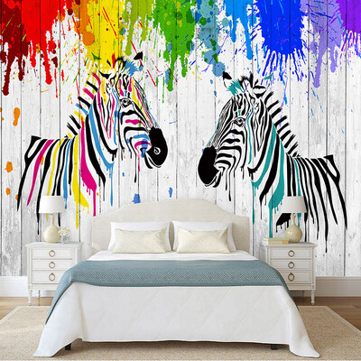 Красочный Zebra Граффити Обои Детская комната Гостиная Современная личность Интерьер Декор 3D Обои Papel De Parede Infantil
Красочный Zebra Граффити Обои Детская комната Гостиная Современная личность Интерьер Декор 3D Обои Papel De Parede Infantil