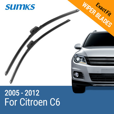 SUMKS Wiper Blades for Citroen C6 28"&28" Fit Side Pin Arms 2005 2006 2007 2008 2009 2010 2011 2012 
SUMKS Wiper Blades for Citroen C6 28"&28" Fit Side Pin Arms 2005 2006 2007 2008 2009 2010 2011 2012