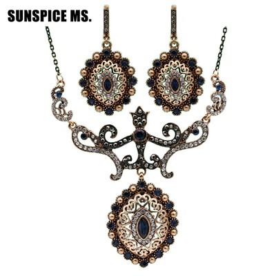 Vintage Turkish Bride Flower Jewelry Sets Women Resin Hook Dangle Earrings Lace Necklace Oval Pendant Antique Gold Color Bijoux
Vintage Turkish Bride Flower Jewelry Sets Women Resin Hook Dangle Earrings Lace Necklace Oval Pendant Antique Gold Color Bijoux
