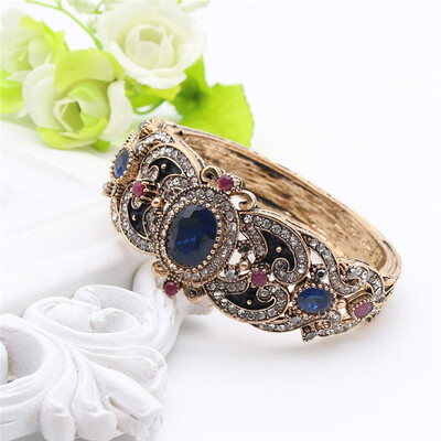 New Arrived Women Flower Turkish Bangle&Bracelet Retro Gold Color Resin Vintage Bangles Cuff Arab Jewelry Pulseiras Feminino
New Arrived Women Flower Turkish Bangle&Bracelet Retro Gold Color Resin Vintage Bangles Cuff Arab Jewelry Pulseiras Feminino