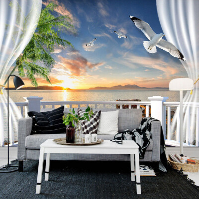 Custom Photo Wall Paper 3D Balcony Curtains Sunset Seascape Wall Papers Home Decor Living Room Sofa TV Backdrop Mural Wallpaper
Custom Photo Wall Paper 3D Balcony Curtains Sunset Seascape Wall Papers Home Decor Living Room Sofa TV Backdrop Mural Wallpaper