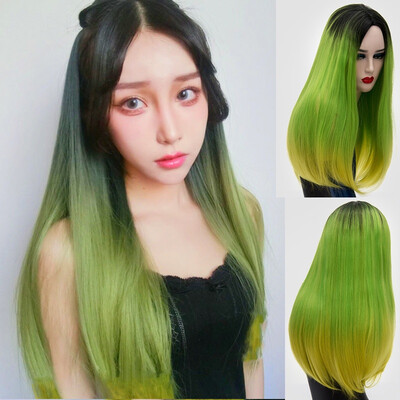 JUNSI Wig Synthetic Hair Fashion Long Light Green Wig Ombre Yellow Color Natural Straight Hair New Fashion Sexy Wigs
JUNSI Wig Synthetic Hair Fashion Long Light Green Wig Ombre Yellow Color Natural Straight Hair New Fashion Sexy Wigs