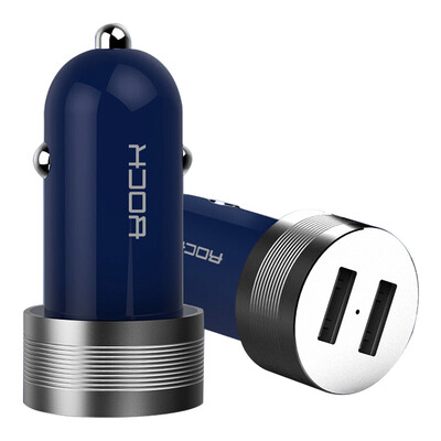 ROCK Metal Sitor Car Charger 5V 24A Fast Charge Dual Ports For iPhone Xiaomi Samsung Phone Travel LED Blue Light Charger
ROCK Metal Sitor Car Charger 5V 24A Fast Charge Dual Ports For iPhone Xiaomi Samsung Phone Travel LED Blue Light Charger