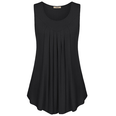 Summer Sleeveless Fold Curved Hem Solid Tee Women Tanks Long Loose Tunic Casual Vest Blue Red Black Female Elegent Knitted Tops
Summer Sleeveless Fold Curved Hem Solid Tee Women Tanks Long Loose Tunic Casual Vest Blue Red Black Female Elegent Knitted Tops
