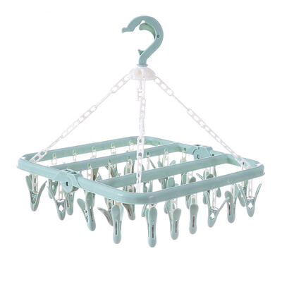 Accor 32 clip folding hanger multi-function drying pants rack drying rack drying rack socks rack blue green random hair
Accor 32 clip folding hanger multi-function drying pants rack drying rack drying rack socks rack blue green random hair