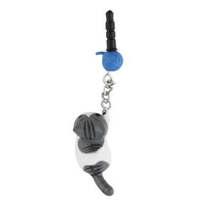 Newest Cat Playing Ball 3.5mm Anti Dust Earphone Jack Plug Stopper For Phone