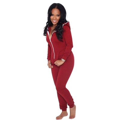 2018 Casual Women One Piece Outfits Jumpsuits Long Sleeve Bodycon Front Zipper Hooded Long Pants Sexy BlackRed Rompers Playsuit
2018 Casual Women One Piece Outfits Jumpsuits Long Sleeve Bodycon Front Zipper Hooded Long Pants Sexy BlackRed Rompers Playsuit