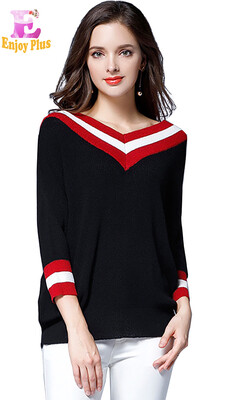 L XL XXL 3XL 4XL 5XL plus size casual new autumn 2017 women sweater&pullover big size 34 sleeve black v neck striped female
L XL XXL 3XL 4XL 5XL plus size casual new autumn 2017 women sweater&pullover big size 34 sleeve black v neck striped female