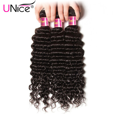 UNice Hair Company Peruvian Deep Wave 100 Natural Human Hair Weaves Virgin Hair Bundles 12"-26" Natural Color
UNice Hair Company Peruvian Deep Wave 100 Natural Human Hair Weaves Virgin Hair Bundles 12"-26" Natural Color