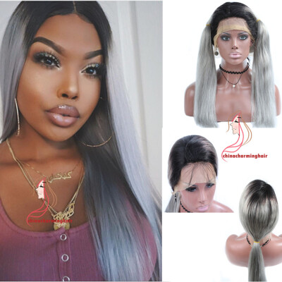 Ombre Grey Glueless Full Lace Wig with Baby Hair 130% Density T1B Grey Brazilian Human Hair Wig Remy Hair Free Shipping
Ombre Grey Glueless Full Lace Wig with Baby Hair 130% Density T1B Grey Brazilian Human Hair Wig Remy Hair Free Shipping