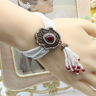 Vintage Beaded Bracelet Turkish Women Tulips Flower Resin Antique Gold Color Charm Bracelets Ethnic Jewelry Bridal Bijoux Gift
Vintage Beaded Bracelet Turkish Women Tulips Flower Resin Antique Gold Color Charm Bracelets Ethnic Jewelry Bridal Bijoux Gift