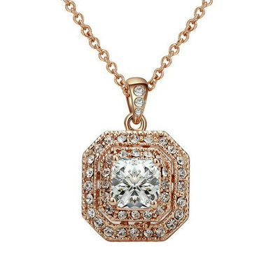 Yoursfs® 18K Rose Gold Plated 1.5ct Simulated Diamond Statement Pendant Necklace Use Austrian Crystal Fashion Jewelry
Yoursfs® 18K Rose Gold Plated 1.5ct Simulated Diamond Statement Pendant Necklace Use Austrian Crystal Fashion Jewelry