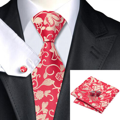 N-1132 Vogue Men Silk Tie Set Red Floral Necktie Handkerchief Cufflinks Set Ties For Men Formal Wedding Business wholesale
N-1132 Vogue Men Silk Tie Set Red Floral Necktie Handkerchief Cufflinks Set Ties For Men Formal Wedding Business wholesale