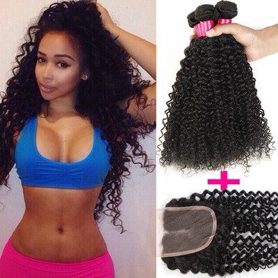 Grade 7A Brazilian Virgin Hair With Lace Closure 3 Bundles With Cosure Human Hair Weave With Closure Brazilian Kinky Curly Hair
Grade 7A Brazilian Virgin Hair With Lace Closure 3 Bundles With Cosure Human Hair Weave With Closure Brazilian Kinky Curly Hair