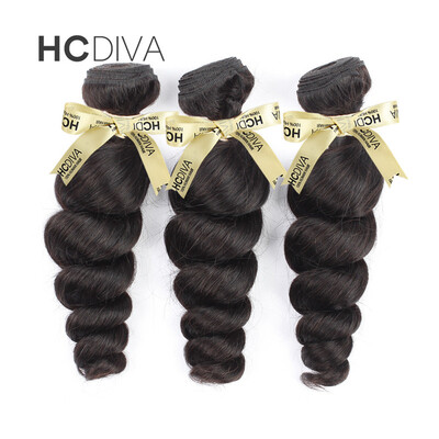 HCDIVA 7A Malaysian Virgin Hair Loose Wave 3 Pcs / Lot 100% Real Human Hair Extensions Loose Curl Natural Black
HCDIVA 7A Malaysian Virgin Hair Loose Wave 3 Pcs / Lot 100% Real Human Hair Extensions Loose Curl Natural Black