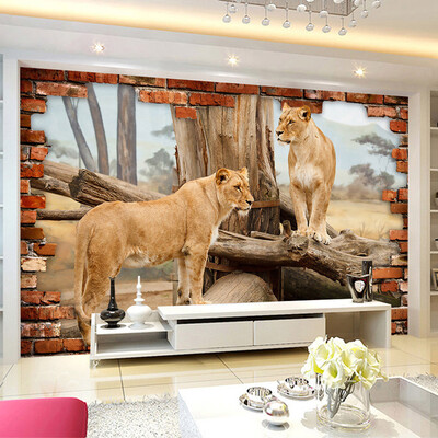 Custom Photo Wallpaper 3D Stereo Space Brick Wall Animal Lion Background Wall Sticker Mural Living Room Bedroom Papel De Parede
Custom Photo Wallpaper 3D Stereo Space Brick Wall Animal Lion Background Wall Sticker Mural Living Room Bedroom Papel De Parede