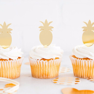 MEYA Acrylic Gold Pineapple Cupcake Toppers Set of 8 Gold Mirror Cupcake Topper decoration
MEYA Acrylic Gold Pineapple Cupcake Toppers Set of 8 Gold Mirror Cupcake Topper decoration