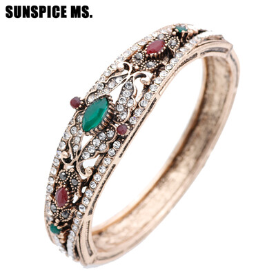 New Style Turkish Vintage Flower Bangle Cuff For Women Banquet Jewelry Antique Gold Color Resin Fine Bracelet Retro Bijoux Gift
New Style Turkish Vintage Flower Bangle Cuff For Women Banquet Jewelry Antique Gold Color Resin Fine Bracelet Retro Bijoux Gift