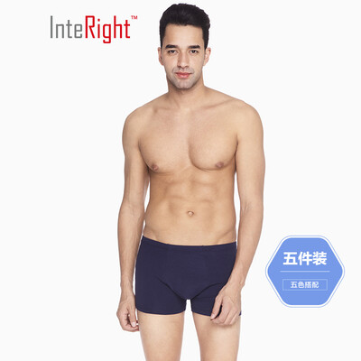 INTERIGHT underwear mens stretch cotton reinforced net color middle waist boxer five boxed mixed color
INTERIGHT underwear mens stretch cotton reinforced net color middle waist boxer five boxed mixed color