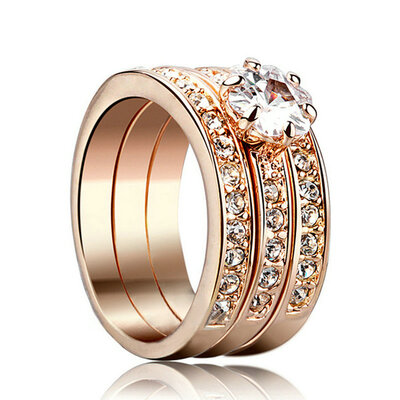 Yoursfs® 18K Rose Gold Plated 0.8CT Triple Simulated Diamond Wedding Ring Use Austrian Crystal Fashion Jewelry
Yoursfs® 18K Rose Gold Plated 0.8CT Triple Simulated Diamond Wedding Ring Use Austrian Crystal Fashion Jewelry