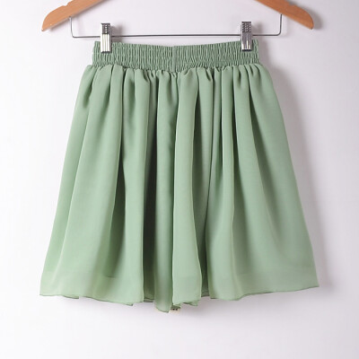 Women Fashion Dress Casual Solid Color Chiffon High waist double chiffon short skirt Puff Pleated big swing half skirt L05
Women Fashion Dress Casual Solid Color Chiffon High waist double chiffon short skirt Puff Pleated big swing half skirt L05
