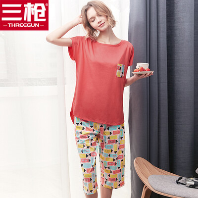 Three guns ladies cotton pajamas set New York design loose home round neck sleeves pants cotton womens home set rose powder
Three guns ladies cotton pajamas set New York design loose home round neck sleeves pants cotton womens home set rose powder
