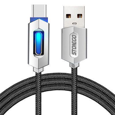 STONEGO Type C Cable Smart LED Show Charge Status Tough Nylon Braided Android Sync Data Fast Charging Cord for Smartphone Tablet
STONEGO Type C Cable Smart LED Show Charge Status Tough Nylon Braided Android Sync Data Fast Charging Cord for Smartphone Tablet