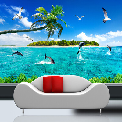 Custom Mural Wallpaper Summer Sea View Dolphin Modern TV Background Photo Wall Decoration Painting Wallpapers For Living Room 3D
Custom Mural Wallpaper Summer Sea View Dolphin Modern TV Background Photo Wall Decoration Painting Wallpapers For Living Room 3D