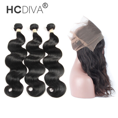 HCDIVA Peruvian Virgin Hair Body Wave 3 Bundle Hair with Pre Plucked 360 Lace Frontal Closure with baby hair and adjustable brand
HCDIVA Peruvian Virgin Hair Body Wave 3 Bundle Hair with Pre Plucked 360 Lace Frontal Closure with baby hair and adjustable brand