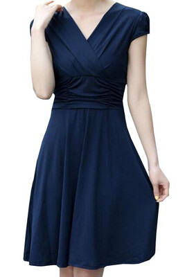 Lovaru ™2015 hot sale Summer Women's Clothing Summer Dress Casual solid black short sleeve V neck knee-length design
Lovaru ™2015 hot sale Summer Women's Clothing Summer Dress Casual solid black short sleeve V neck knee-length design