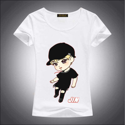 HenReat High quality silk cotton white solid color short sleeve women BTS print T-shirt
HenReat High quality silk cotton white solid color short sleeve women BTS print T-shirt