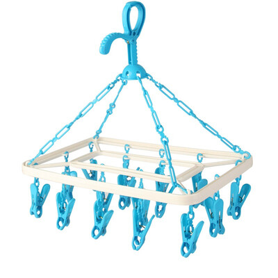 Green bar drying rack square drying rack 16 clips windproof clip fashion color series blue
Green bar drying rack square drying rack 16 clips windproof clip fashion color series blue