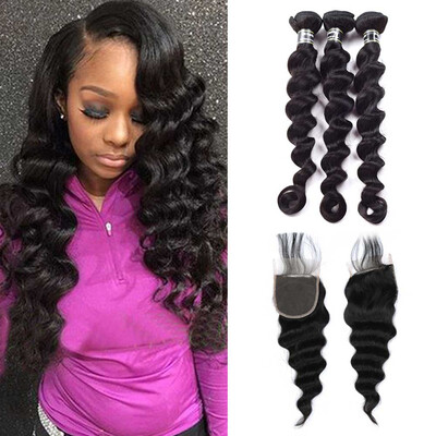 Amazing Star Loose Wave Bundles with Closure Brazilian Loose Wave with Closure Virgin Human Hair Bundles with Closure Free Part
Amazing Star Loose Wave Bundles with Closure Brazilian Loose Wave with Closure Virgin Human Hair Bundles with Closure Free Part