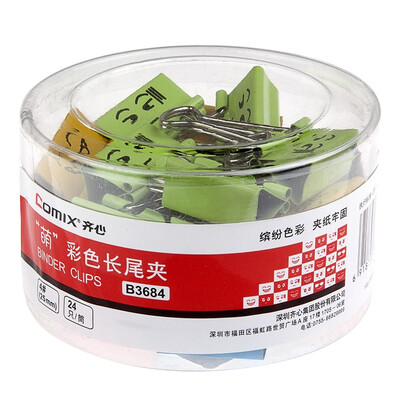 COMIX 24 fitted with 25mm Meng color long tail clip ticket folder swallows clip iron clip office stationery B3684
COMIX 24 fitted with 25mm Meng color long tail clip ticket folder swallows clip iron clip office stationery B3684