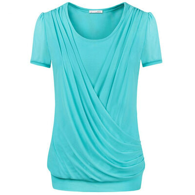 Timeson 2018 Summer Tops Front Fold Women Short Sleeve T-shirt Casual Plus Size Female Knitted Stretch Solid Tee
Timeson 2018 Summer Tops Front Fold Women Short Sleeve T-shirt Casual Plus Size Female Knitted Stretch Solid Tee