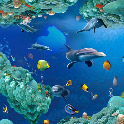 Free shipping custom Underwater World Dolphin 3D Floor bathroom floor mural skidding thickened living room wallpaper 250cmx200cm
Free shipping custom Underwater World Dolphin 3D Floor bathroom floor mural skidding thickened living room wallpaper 250cmx200cm