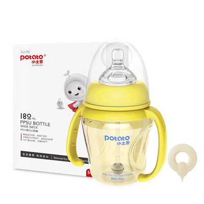 Small potato wide caliber ppsu bottle with handle straw drop baby bottle newborn bottle 180ml
Small potato wide caliber ppsu bottle with handle straw drop baby bottle newborn bottle 180ml