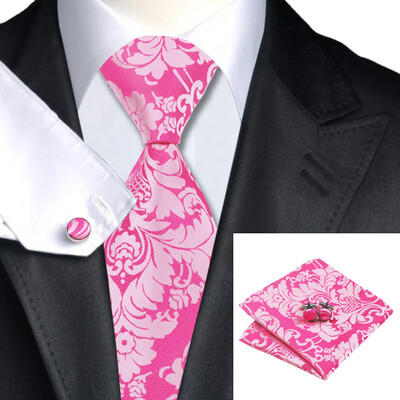 N-0767 Vogue Men Silk Tie Set Pink Floral Necktie Handkerchief Cufflinks Set Ties For Men Formal Wedding Business wholesale
N-0767 Vogue Men Silk Tie Set Pink Floral Necktie Handkerchief Cufflinks Set Ties For Men Formal Wedding Business wholesale