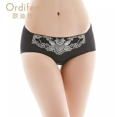 Ou Difen ladies underwear sexy lace mid-rise briefs moonlight starry ladies underwear XP6251 black
Ou Difen ladies underwear sexy lace mid-rise briefs moonlight starry ladies underwear XP6251 black