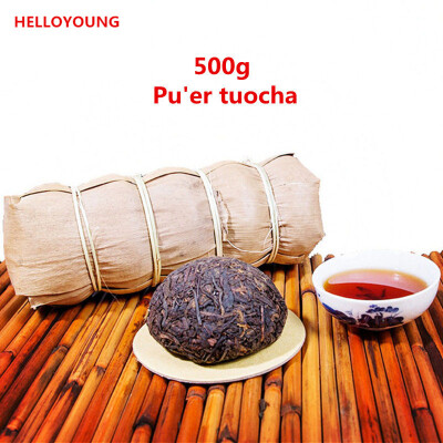 

C-PE035 5 ПК shu puer Верхнее качество Китайский yunnan первоначально чай Puer 500g Здравоохранение спелый Pu erh Pu'er чай Бесплатная доставка