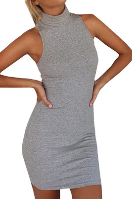 Lovaru ™2015 new fashion hot sale sexy dress women gary high collar sleeveless casual mini dress
Lovaru ™2015 new fashion hot sale sexy dress women gary high collar sleeveless casual mini dress