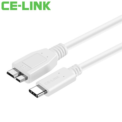 CE-LINK Type-C Micro usb30 Hard Drive Data Cable for Mac Connect HDD Black 1 meter 1146
CE-LINK Type-C Micro usb30 Hard Drive Data Cable for Mac Connect HDD Black 1 meter 1146