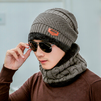 Юй Чжаолин (YUZHAOLIN) шляпа мужская теплая шерстяная шляпа плюс бархатная вязаная шляпа зимняя ветровка bib мужская крученая колпак черный