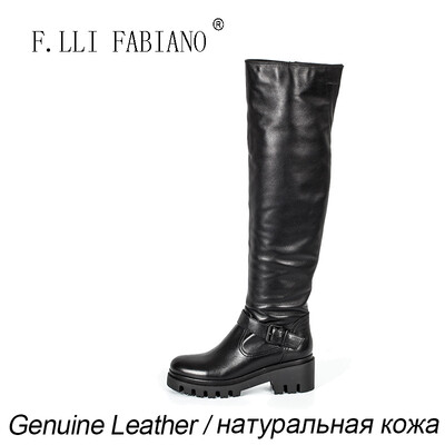 F.LLI.FABIANO Winter Long Martin Boots Women Mid-heel Round Toe Side Zipper Leather Ankle Strap Leather Martin Boots ZR3283-10A
F.LLI.FABIANO Winter Long Martin Boots Women Mid-heel Round Toe Side Zipper Leather Ankle Strap Leather Martin Boots ZR3283-10A